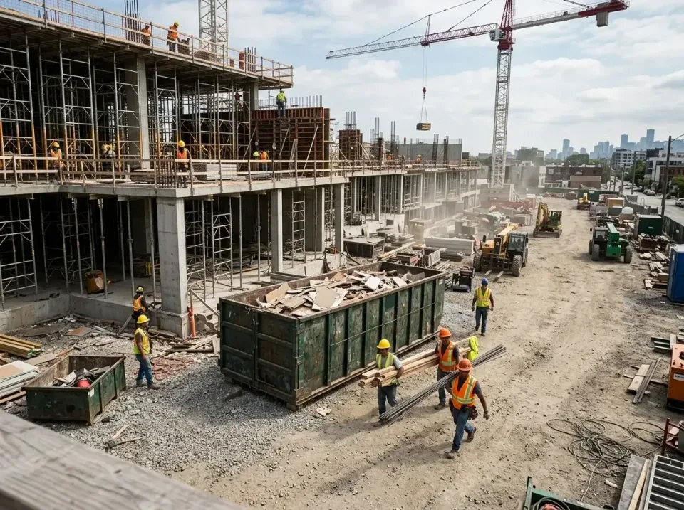 commercial-construction-site-w-002 — frequently asked questions, Low Cost Construction Dumpster Rental in Fridley, MN